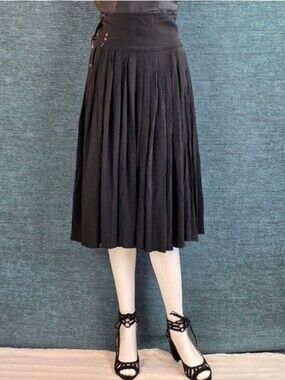Vintage Pleated Rayon Wide Waist Skirt Needs A Little Work